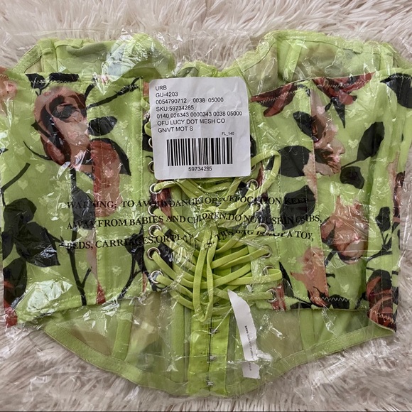 Urban Outfitters green floral corset NWT✨HOST PICK - Picture 6 of 7